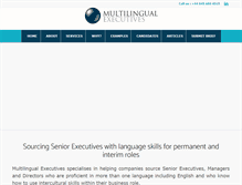 Tablet Screenshot of multilingualexecutives.com